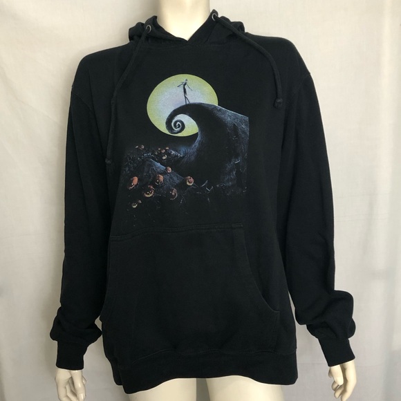 The nightmare before Christmas black pull over hoodie with pocket size large - Picture 12 of 16